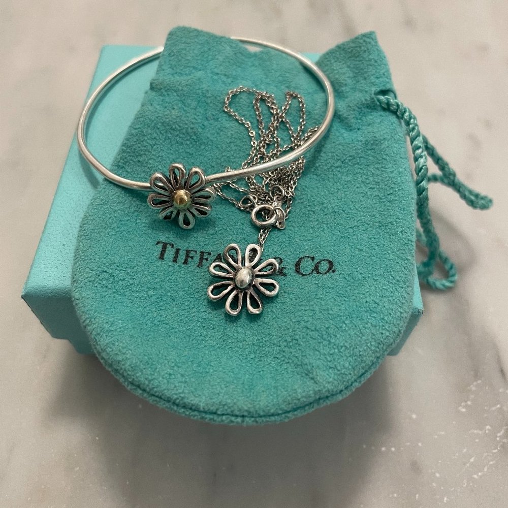 Rare Tiffany And Co. Daisy Necklace And Bracelet Ra… Gem